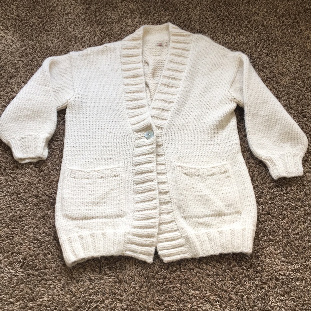 Faherty White Sweater Cardigan